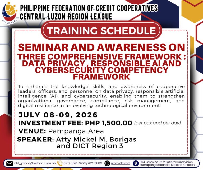 Seminar and Awareness Program on Three Comprehensive Frameworks: Data Privacy, Responsible AI, and Cybersecurity Competency Framework