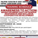 AWARENESS TO ACTION: MAINSTREAMING GAD FOR GENDER-RESPONSIVE AND INCLUSIVE COOPERATIVE DEVELOPMENT